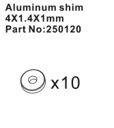 HBP250120 - Aluminum Shims 4*1.4*1mm (10)