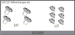 24T/12T differential gear set