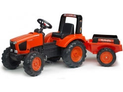 FALK - Šliapací traktor Kubota M135GX s vlečkou