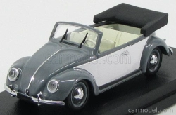 Rio-models Volkswagen Beetle Cabriolet Karmann Open 1949 1:43 sivá biela