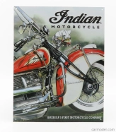 Edicola Accessories Metal Plate - Indian America's Pioneer 1:1 Šedá Červená Modrá