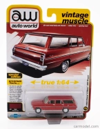 Autoworld Chevrolet Nova Ii Sw Station Wagon 1965 1:64 Red