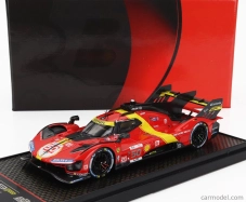 Bbr-models Ferrari 499p 3.0l Turbo V6 Team Ferrari Af Corse N 50 5. 24h Le Mans (pole position) 2023 Antonio Fuoco - Miguel Molina - Nicklas Nielsen 1:43 Červená Žltá Čierna