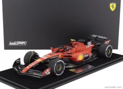 Looksmart Ferrari F1  Sf-23 Team Scuderia Ferrari N 55 Winner Singapore Gp 2023 Carlos Sainz - Con Vetrina - With Showcase 1:18 Červená Černá