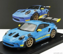 Spark-model Porsche 911 992 Gt3 Rs Coupe 2023 1:18 Light Blue Yellow