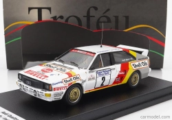Trofeu Audi Quattro Sport N 2 Manx Isle Of Man Rally 1985 H.demuth - E.radaelli 1:43 Biela červená žltá