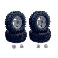 HBP240525 - 1.2inch Mudder Tire Set (60mm), Grey (4)