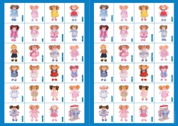 Detské papierové puzzle bábiky