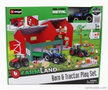 Bburago New holland Set Farm Barn & Tractor Play T7.315 Tractor 2009 1:50 Blue