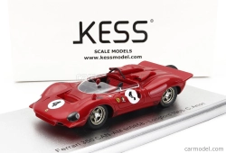 Kess-model Ferrari 350 P4 Spider Can-am S/n0858 N 4 Tasman Gp Longford 1968 C.amon 1:43 Red