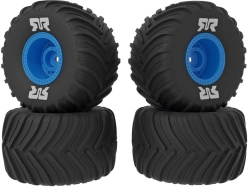 Arrma koleso s pneu dBoots Chevron MT, disk modrý (4): GROM