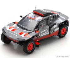 Spark-model Audi Q E-tron Rs Team Audi Sport N 207 Rally Dakar 2023 Carlos Sainz - Lucas Cruz 1:18 Šedá Stříbrná Černá