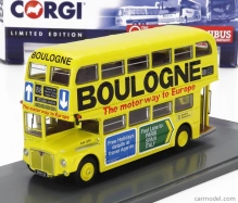 Corgi AEC Type Rm Autobus London Transport Boulogne Route 88 Mitcham Cricketers 1949 1:76 Žltý