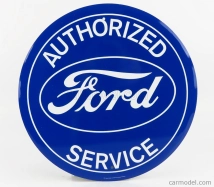 Edicola Príslušenstvo Kovový okrúhly štítok - autorizovaný servis Ford 1:1 Modrá biela