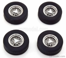 Kk-scale Accessories Set 4x Complete Wheels - Set 4x Cerchi A Raggi 1:18 Černý Chrom