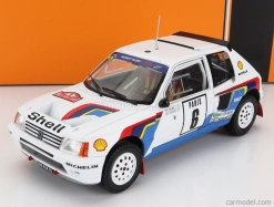 Ixo-models Peugeot 205 T16 N 6 Rally Montecarlo 1985 T.salonen - S.harjanne 1:24 Biela modrá červená