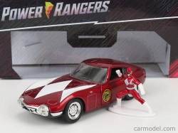 Jada Toyota 2000gt Coupe 1967 With Power Rangers Figure 1:32 Červená Met Bílá