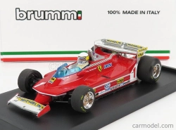 Brumm Ferrari F1  312t5 N 1 Monaco Gp 1980 Jody Scheckter - With Driver Figure 1:43 Red