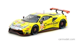 Tarmac Ferrari 488 Gte Evo 3.9l Turbo V8 Team Kessel Racing N 57 24h Le Mans 2023 Scott Huffaker - Takeshi Kimura - Daniel Serra 1:64 Yellow Silver