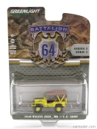 Greenlight Jeep Willys Mb 545th Military Police Company 1949 1:64 Žlutá