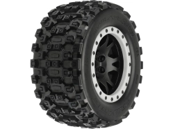 Pro-Line kolo 4.3", pneu Badlands MX43 Pro-Loc, disk Impulse H24mm černo-šedý (2) (X-Maxx)