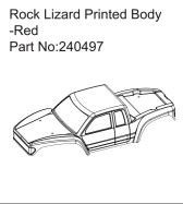 HBP240497 - Rock Lizard Printed Body-Red