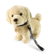 Rappa Plyšový pes zlatý retriever stojaci s vôdzkou 25 cm ECO-FRIENDLY