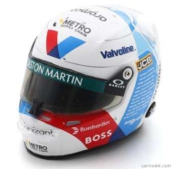 Spark-model Bell helmet Casco Helmet F1 Lance Stroll Team Aramco Cognizant Aston Martin N 18 British Gp 2024 1:5 Bílá Červená Modrá