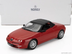 Norev Alfa romeo Spider 2.0 Twin Spark Cariolet Soft-top 1999 1:18 Červená