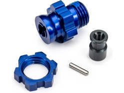 Traxxas náboj kola krátký 17mm s drážkami modrý