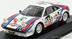 Najlepší model Ferrari 308 Gtb Team Martini Racing Gr.4 N 151 Historique Rally Tour De Corse 2011 Aghina - Rupert 1:43 Biela modrá červená