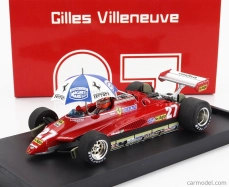 Brumm Ferrari F1  126c2 N 27 Brazilian Gp 1982 Gilles Villeneuve - With Driver Figure And Umbrella 1:43 Red