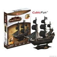 Cubicfun Puzzle 3d v penovej lodi Queen Anne's Revenge Veliero cm.48x15x43 - 155 dielikov /