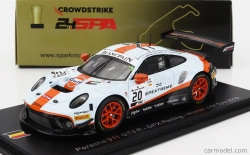 Iskrový model Porsche 911 991 Gt3 R 4.0l Flat-6 Team Gpx Racing N 20 Winner 24h Spa 2019 Richard Lietz - Michael Christensen - Kevin Estre 1:43 Svetlomodrá Oranžová Čierna
