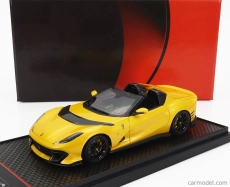 Bbr-models Ferrari 812 Competizione A Spider 2022 - Čierne kolesá 1:43 Giallo Tristrato - Yellow Met