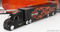 Maisto Truck H-d Haulers Truck Harley Davidson Car Transporter 2021 1:64 Black
