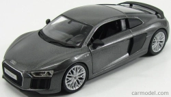 Maisto Audi R8 V10 Plus Coupe 2015 1:24 sivý metamfetamínový uhlík