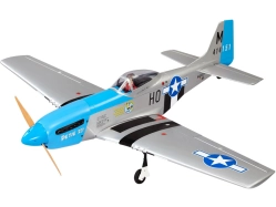 RC letadlo P-51D Mustang 20cc 1.7m ARF, modrá