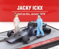 Brumm prom Ferrari F1 Diorama 312b N 2 Spain Gp s figúrkami 1970 - Jacky Ickx On Fire 1:43 Grey