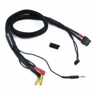 Čierny nabíjací kábel 2S G4/G5 v čiernom ochrannom puzdre - dĺžka 60 cm - (XT60, 3-pin XH)