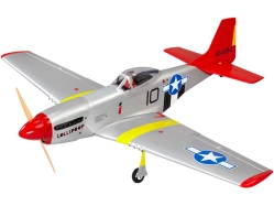RC letadlo P-51D Mustang 20cc 1.7m ARF, červená