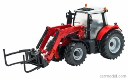 Britains Massey ferguson 6616 Tractor With Front Loader - Scraper 2016 1:32 Červená Stříbrná