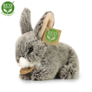 Rappa Plyšový králik tmavosivý ležiaci 17 cm ECO-FRIENDLY