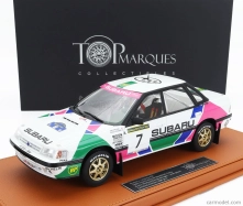 Topmarques Subaru Legacy Rs N 7 2nd Swedish Rally 1992 Colin Mcrae - Derek Ringer - Con Vetrina - s vitrínou 1:18 bielo zeleno ružová