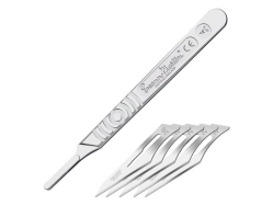 Kovový skalpel Modelcraft č. 4, čepeľ č. 26A (5)