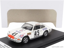 Trofeu Porsche 911s Coupe Team C.laurent N 45 24h Le Mans 1971 Claude Laurent - Jacques Marche 1:43 Bílá Červená