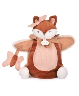 Doudou Plyšová maňuška líška Mina ružová 25 cm