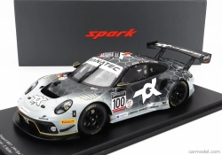 Spark-model Porsche 911 991-2 Gt3 R Team Toksport Wrt N 100 24h Spa 2022 J.andlauer - M.dienst - S.muller 1:18 Bílá Černá