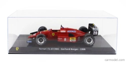 Edicola Ferrari F1  87/88c N 28 Season 1988 Gerard Berger - Con Vetrina - With Showcase 1:24 Červená Černá