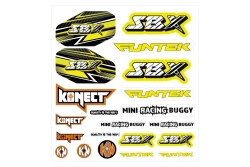 Nálepky SBX buggy, žltá